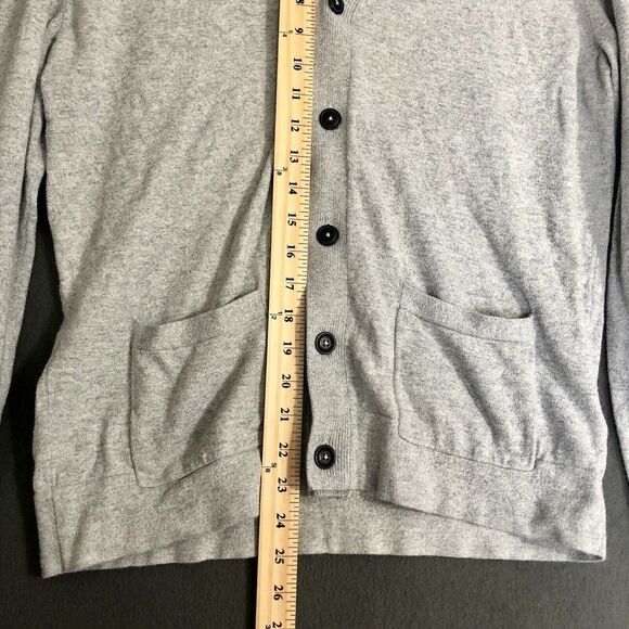 American Eagle Outfitters Cardigan Mens Sz M Grey Sweater Shawl Collar Button Up - Picture 3 of 10